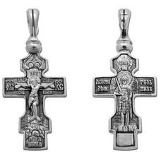 Серебряный крестик женский 13111-208