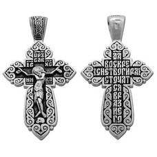 Христианский женский крестик из серебра 13111-211