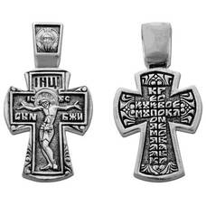 Женский православный крест из серебра 13111-223