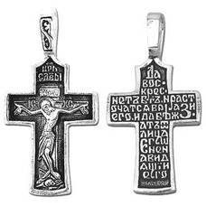 Крестильный серебряный крестик детский 13111-24