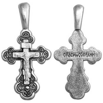 Крестик православный из серебра (арт. 13111-245)