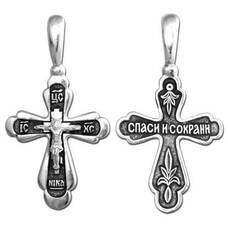 Женский православный крест из серебра 13111-250