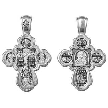 Крест православный серебро «Богородица (Казанская)» (арт. 13111-263)
