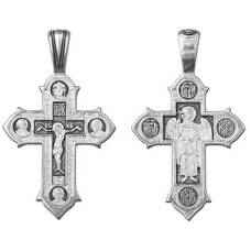 Серебряный православный крестик для женщины 13111-264