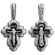 Женский православный крест из серебра 13111-268