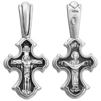 Крест православный серебро «Богородица (Покрова)» (арт. 13111-269)