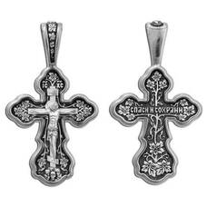Серебряный православный крест для мужчины 13111-273