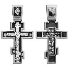 Крестик православный серебро «Кресту твоему поклоняемся, Владыко» (арт. 13111-275)