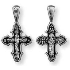 Православный женский крестик из серебра 13111-291
