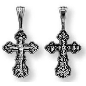 Крест нательный серебряный «Спаси и сохрани» (арт. 13111-293)