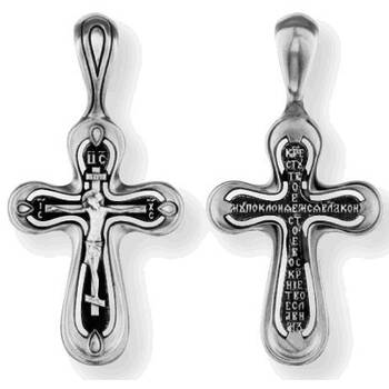 Крестик серебряный «Кресту твоему поклоняемся, Владыко» (арт. 13111-297)