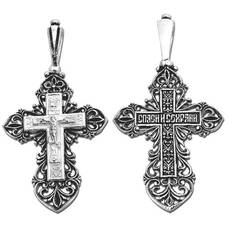 Христианский женский крестик из серебра 13111-30