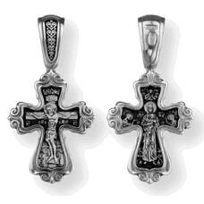 Крест нательный серебро «Богородица (Валаамская)» (арт. 13111-300)