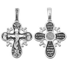 Христианский женский крестик из серебра 13111-32