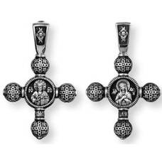 Женский православный крест из серебра 13111-327