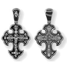 Серебряный православный крестик для женщины 13111-330