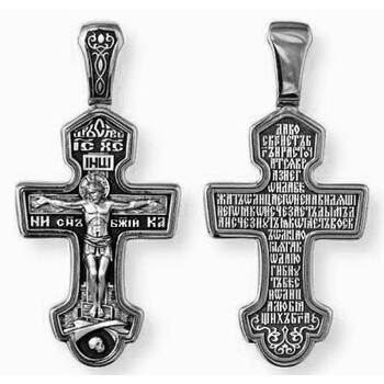 Крестик нательный из серебра «Да воскреснет Бог...» (арт. 13111-332)