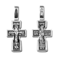Христианский женский крестик из серебра 13111-337