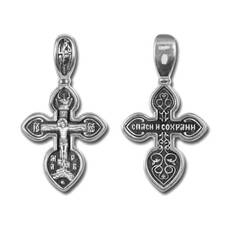 Женский православный крест из серебра 13111-346