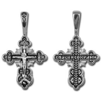 Крест серебро «Спаси и сохрани» (арт. 13111-352)