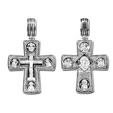Православный женский крестик из серебра 13111-355