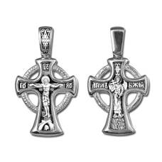 Христианский женский крестик из серебра 13111-356