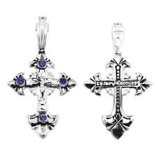 Женский православный крест из серебра 13111-36