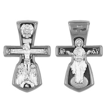 Крестик нательный серебряный «Богородица (Покрова)» (арт. 13111-367)