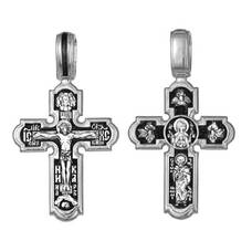 Женский православный крест из серебра 13111-372
