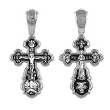 Серебряный православный крестик для женщины 13111-381