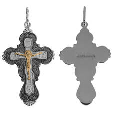 Золотой крестик женский православный 13111-426