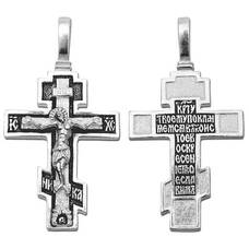 Крест православный серебряный мужской 13111-44