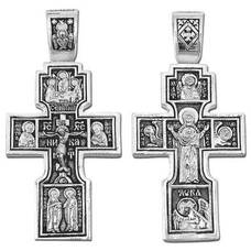 Крестик нательный из серебра «Богородица (Знамение)» (арт. 13111-5)