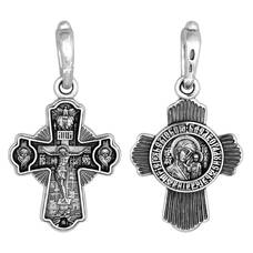 Крест нательный серебряный «Богородица (Казанская)» (арт. 13111-506)