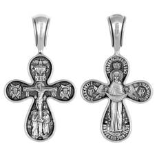 Крест серебряный «Богородица (Покрова)» (арт. 13111-507)