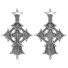 Серебряный православный крест для мужчины 13111-523
