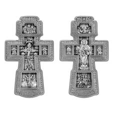 Крест православный серебряный мужской 13111-525