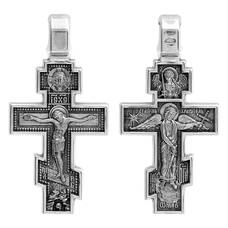 Крестик нательный серебряный «Ангел-Хранитель, Архангел Михаил» (арт. 13111-526)