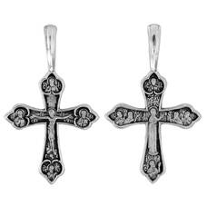 Крестик православный из серебра «Богородица» (арт. 13111-529)