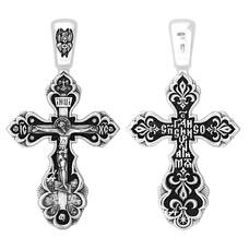 Женский православный крест из серебра 13111-542