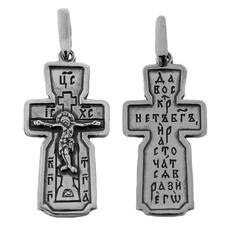 Христианский женский крестик из серебра 13111-575