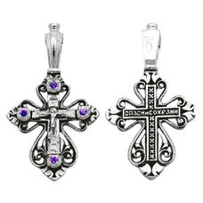 Женский православный крест из серебра 13111-58