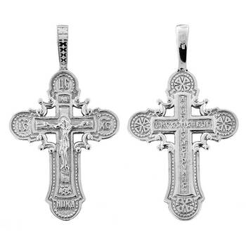 Крестик православный серебро «Да воскреснет Бог...» (арт. 13111-588)