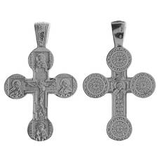 Крест православный серебряный мужской 13111-609
