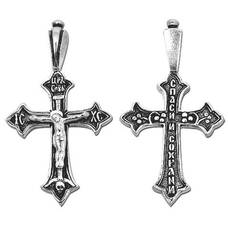 Женский православный крест из серебра 13111-61
