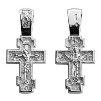 Крестик православный из серебра (арт. 13111-611)