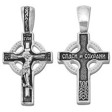 Крестильный серебряный крестик детский 13111-63
