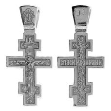 Женский православный крест из серебра 13111-649