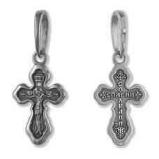 Женский православный крест из серебра 13111-656