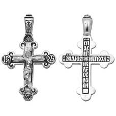 Крест православный серебряный мужской 13111-66